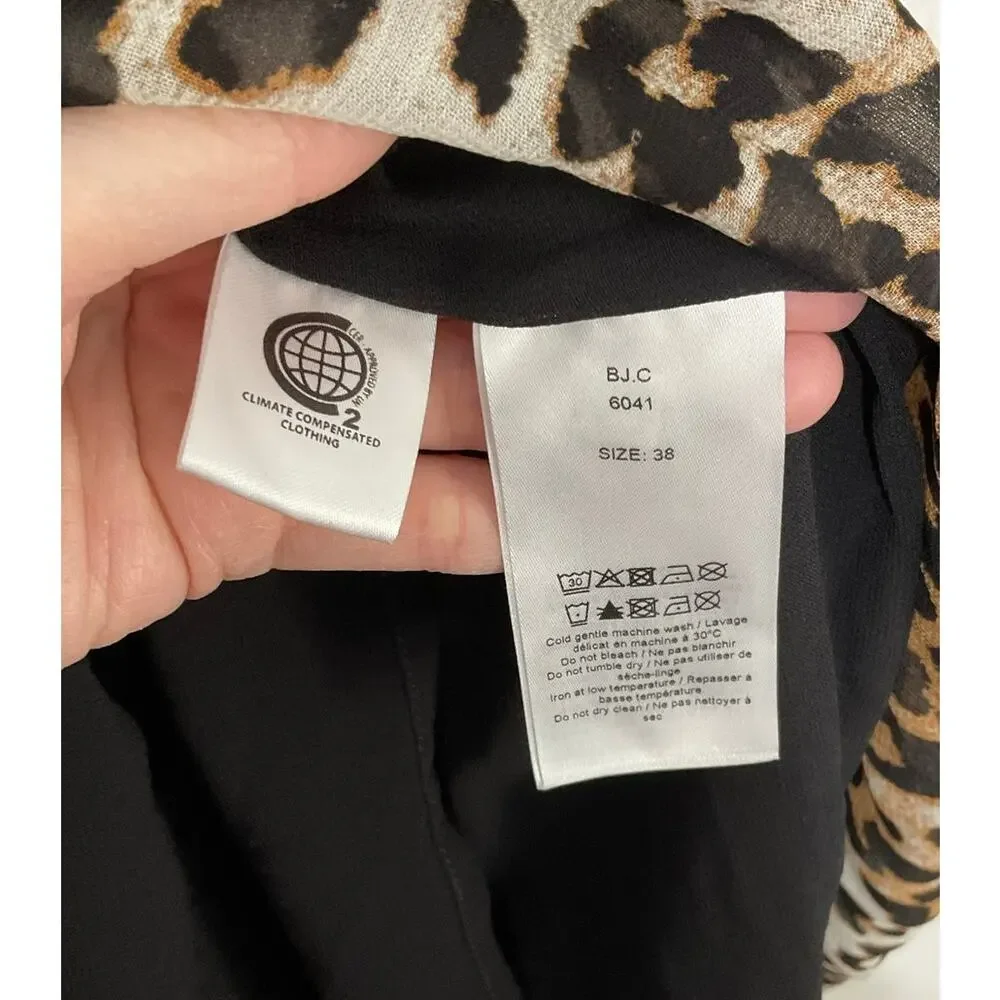 Ganni Leopard Print High Rise Midi Skirt Size EU 38 Small - Picture 7 of 7